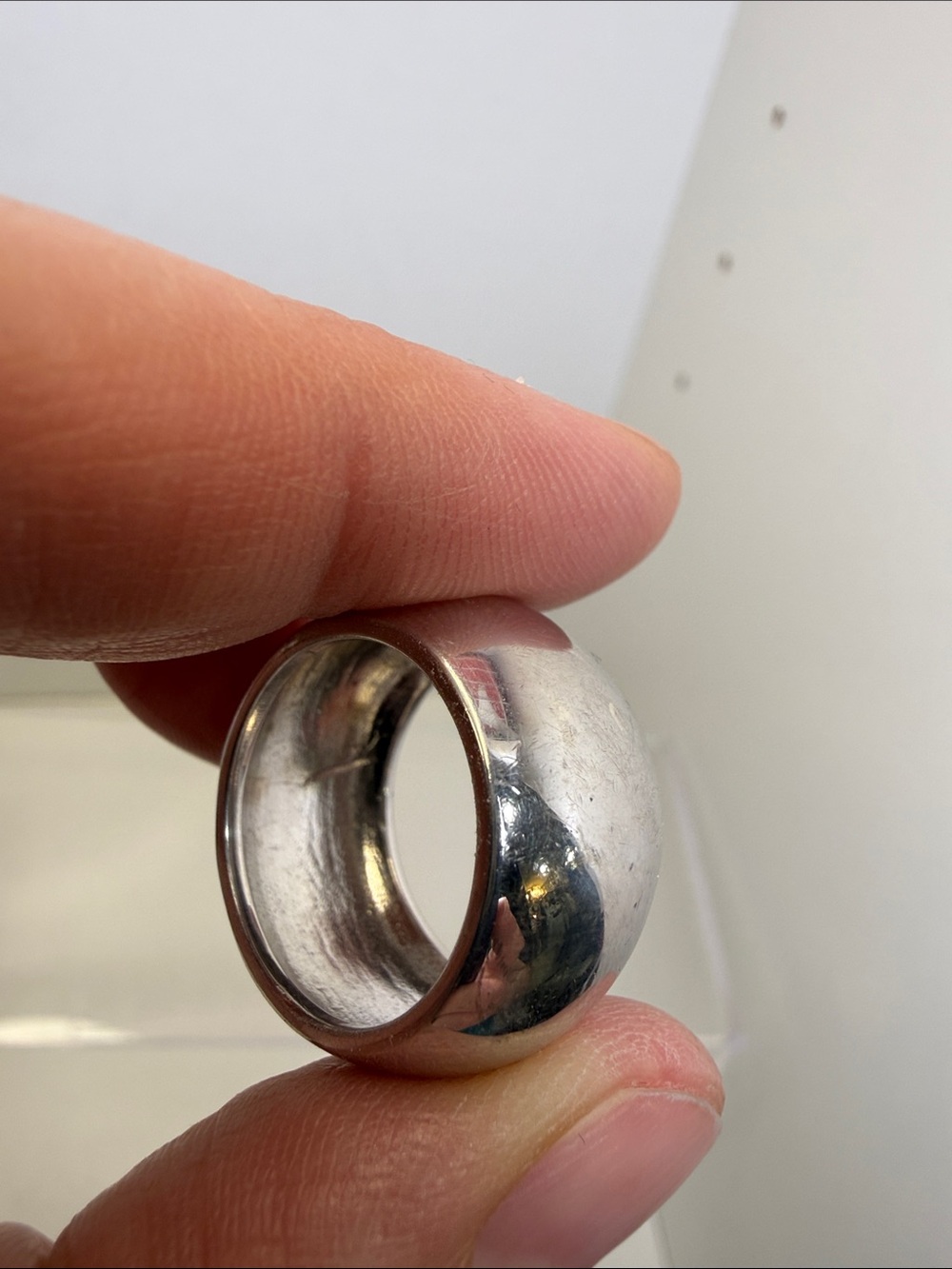 Vintage Chunky 925 Silver Dome Ring - Size 7 - Picture 5 of 12